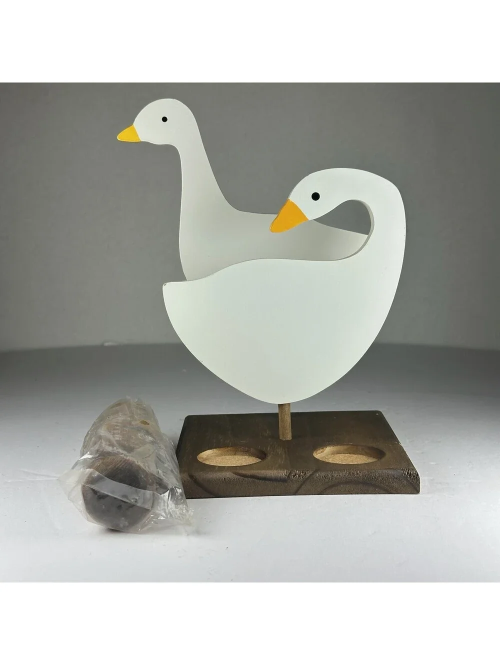 Vintage House of Lloyd Country Geese Napkin Holder Wood Decor S-12